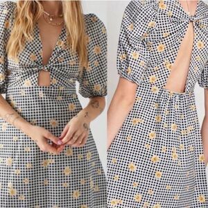 En Saison Gingham Mini Dress - SIZE LARGE